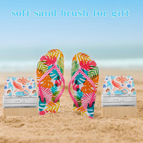 WANGDEFA 2) Sand Beach Cleaning Brush Body Skin Feet Sand Remover for Beach Volleyball Sandboxes Beach Events Water
