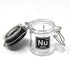 Airtight Glass Herb Mini Storage Jar with Clamping Lid, Choice of Design (Nugs, Small)