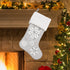 Comfy Hour Let It Snow Collection Silver Snowflake Stocking, 18"x11", Polyester