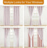 Grommet 52" 84", 2 DWCN Layered Curtains Blackout and Sheer Curtains with Tiebacks Top Window Curtain Panels for Living