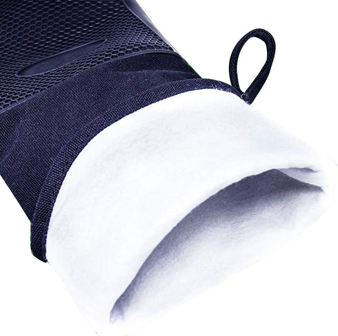 Extra Long 19.7" Professional Oven Mitts, Non-Slip Silicone Grip, Heat Resistant Up to 572°F, Black