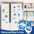 Whaline 17Pcs Hanukkah Fridge Magnets, Yellow Blue White Happy Hanukkah Magnetic Stickers for Holiday Decor