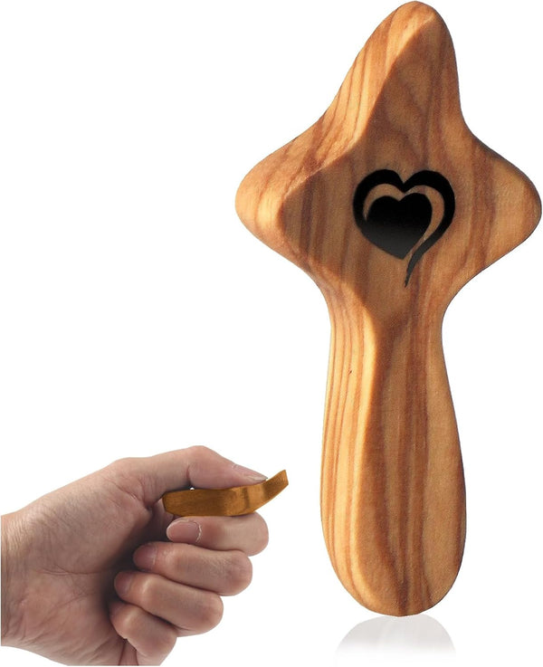 wellhouse Cross My Heart/Encouragement Gift Wooden Pocket Stress Fidget Cross Wood Christian Religious