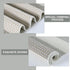 Striped Grey and White Outdoor Rug 2x3, Washable Reversible Cotton Hand-Woven Porch Mat for Entryway