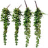 Supla 4 Pcs Artificial Hanging Succulents Faux Burro's Tail Picks for Indoor Outdoor Decor