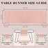 48 Inches yuboo Pink Table Runner Long, Boho Dusty Rose Table Runner for Shabby Decor Farmhouse Dresser Runners