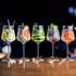 Hicarer 31 Pieces Wine Glass Charms Set Including 31 Mixed Enamel Champagne Stem Glass Charms and 31 Golden Rings for