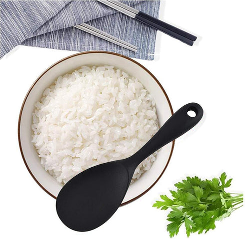 Silicone Rice Paddle Spoon Set of 2, Non Stick Heat Resistant Kitchen Gadge for Rice, Mashed Potato