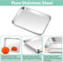 TeamFar Toaster Oven Pan with Cooling Rack Set, 10.5’’ x 8’’ Stainless Steel Baking Pan Tray with Mini Grid Rack