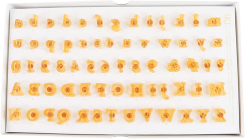 PME Fun Fonts Collection 2 Stamping Set, Letters & Numbers for Cookie & Cupcake (66 Pieces), Standard Transparent