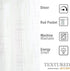 jinchan Linen French Door Curtain 40 Inches Long - Open Weave Semi-Sheer Decor - 1 Panel with Tieback, White