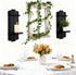 SUJUN Set 2 Rustic Candle Holder of Vintage Black Wooden Wall Sconces for Fireplace, Bedroom & Living Room Farmhouse