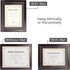 GraduatePro 8.5x11 Diploma Frame with Black Over Gold Mat, CPA License Frame, UV Protection Acrylic, Mahogany with Gold