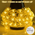 echosari Flower String Lights Battery Operated, 158" Lotus Flower Fairy Lights with Auto Timer 8 Modes, Soft Rubber