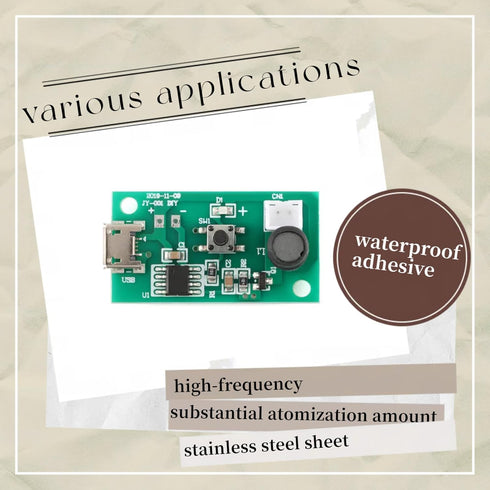 3Pcs USB Humidifier Module, 5V Atomization Circuit Board for DIY Incubation Experimental Equipment