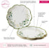 Kate Aspen Sage Green Party Decorations - Eucalyptus Floral 9 in. Decorative Paper Plates (Set of 16) for Baby Showers