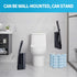 50 SetToilet Disposable Toilet Brush with Wand Cleaner Refills PadsWall Mounted Toilet Bowl Holder Cleaning System