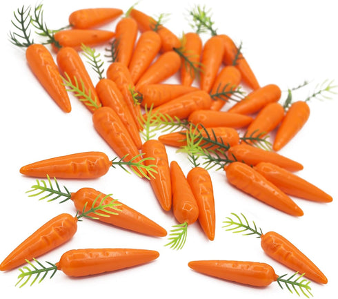 30 Pcs Mini Artificial Fake Vegetables Carrots Decor - Faux Lifelike Simulation
