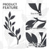 2 style1) OYEFLY Pieces Metal Vine Olive Branch Leaf Wall Decor,Tree Leaf Wall Decor for Living Room (Black