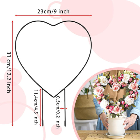 2 12in) PCS Small Trellis for Potted Plants Outdoor Indoor, Metal Stackable Garden Trellis Houseplant Wire Stake