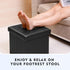 12.6"X12.6"X12.6" B FSOBEIIALEO Folding Storage Ottoman Cube Footrest Faux Leather for Living Room Seat Chest Black