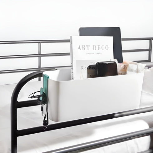 11 Lbs 5 Bedside Organizer Caddy Hanging, Plastic, Green, / Kg Capacity, Elegant Style, Space-Saving, Rectangular
