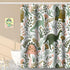 72x78 Inch Dinosaur Themed Bathroom Shower Curtain Green Dino Tropical Leaves with Hooks Waterproof Fabric Polyester