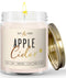 Apple Cider Candle - Fall Scented Candle with Essential Oils - 9oz Reusable Jar, 50Hr Burn, Made in USA