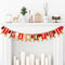 Thankful Burlap Banner Fall Autumn Maple Leaves Rustic Harvest Banner for Home Office School Party Decor