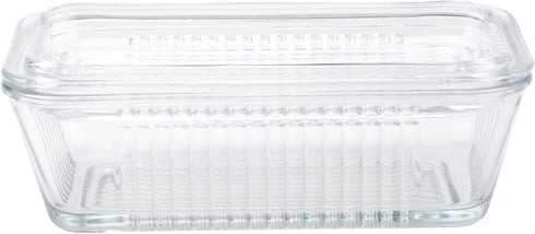 Multi Function Butter Dish, 6-Inch, Clear Design