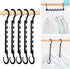 HOUSE DAY Sturdy Plastic Space Saving Hangers, 12 Pack, Closet Organizer for Heavy Clothes (Black)