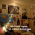 21FT 100 Count Brizled Warm White Clear Christmas Lights Connectable, Mini Incandescent String Lights Plug