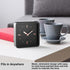 Driini Modern Mid Century Desk & Shelf Clock (Black Rose Gold) - Battery Operated with Silent, Analog Movement Small