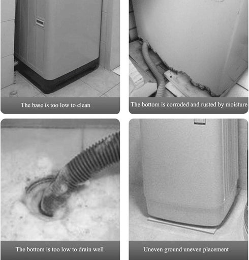 4 Pack Washing Machine Anti-shock Mats, Anti-slip Mats for All Types of Appliances, Refrigerator Base Mats