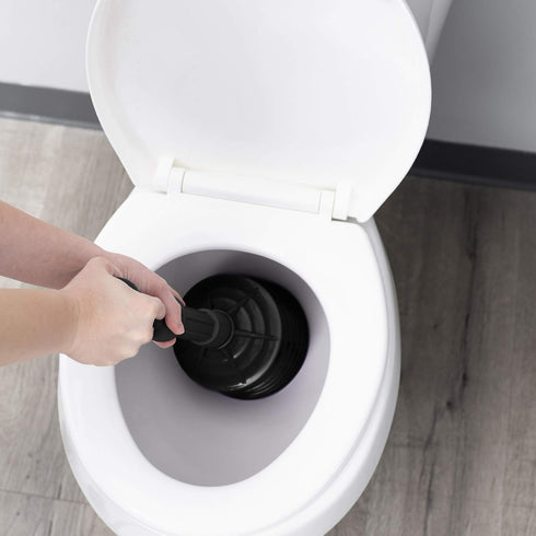 JS Jackson Supplies Professional Bellows Accordion Toilet Plunger, High Pressure Thrust for Heavy Duty Clogs