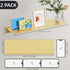 Set 2, HNVNER Metal Floating Shelves, of Brushed Gold Wall Shelves Picture Ledge, Shower Caddy Wall Mounted, Decorative