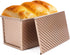 Beasea Carbon Steel Pullman Loaf Pan with Lid, Non-Stick Bakeware for Baking Bread, Gold Toast Box Mold