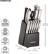 Farberware 15-Piece High-Carbon Stamped Stainless Steel Kitchen Knife Set with Wood Block