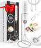YUSWKO Handheld Milk Frother for Coffee with Stand, Rechargeable Drink Mixer, 3 Heads, 3 Speeds