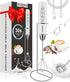 YUSWKO Handheld Milk Frother for Coffee with Stand, Rechargeable Drink Mixer, 3 Heads, 3 Speeds