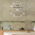 VANGOLD Large Wall Clocks, DIY Modern 3D Wall Clock with Mirror Numbers for Home Office Decor