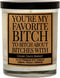 CEDAR CRATE MARKET Candle - Favorite Bitch Scent, 10 oz Soy Candle, Best Friend Gift, Lemon Peach Orange
