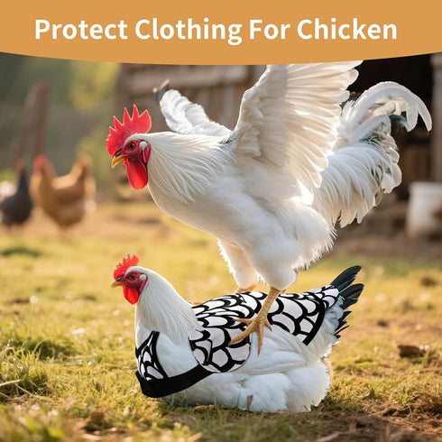 CLYORA Chicken Saddles for hens, Chicken Apron Back Protector for Hens with Adjustable Strap, Chicken Hen Mating Saddle
