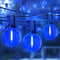 LAMPHOME Blue LED Outdoor String Lights, 26FT Patio Lights with 12+1 Shatterproof