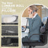 Lumbar Roll Pillow for Lower Back, Foam Roll Cushion with Pillowcase and Strap for Office Chair Car Pain Relief