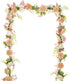 6 Ft Artificial Peony Garland with Mixed Flowers and Green Leaves for Wedding, Home Party Decor