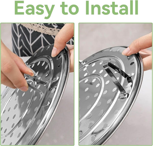 10in Steamer Rack, Stainless Steel Canning Rack Cooking Food Steaming Tray for Pressure Cooker