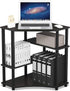 FURINNO Turn-N-Tube Space Saving Corner Desk, Espresso/Black