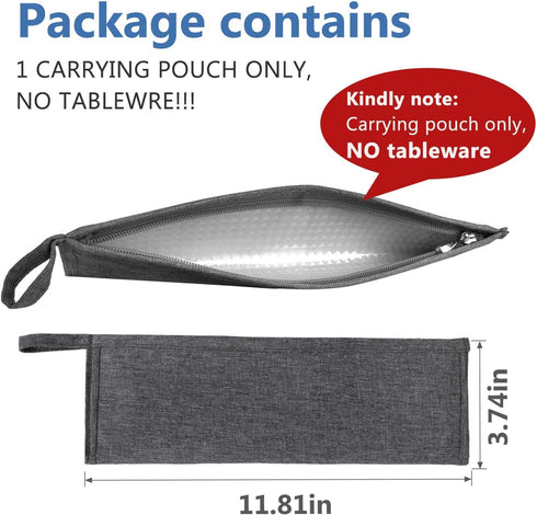 Aosbos Reusable Straws Carrying Case, Stainless Steel Straws Pouch, Metal Straws Bag, Silicone Straws Case, Portable