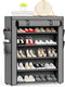 Mavivegue Shoe Rack with Cover, 5 Tier Shoe Organizer for Entryway, Shoe